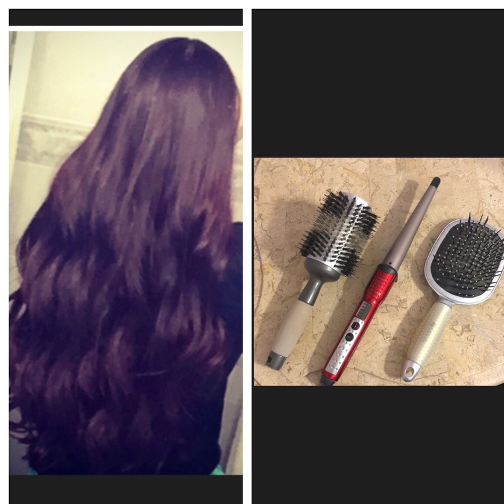 Curling wand & 2 brushes